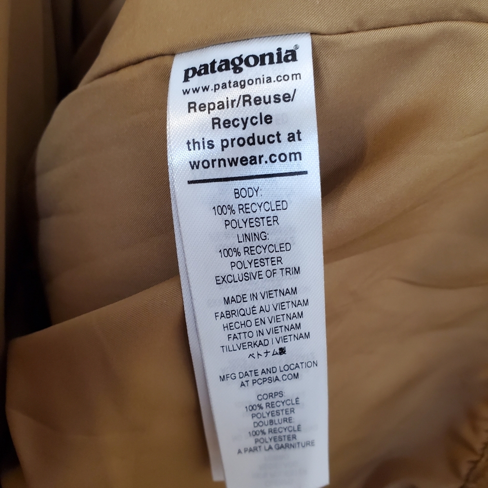 Patagonia retro X womens teddy winter coat khaki navy blue XL new - Picture 7 of 9